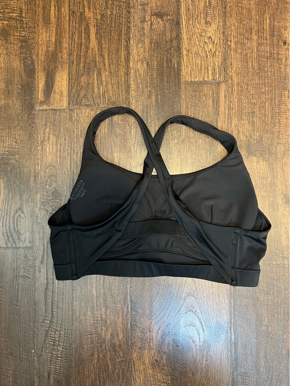 Athleta Black Underwire Sports Bra With Cross-Back Size 40 B/C - Picture 2 of 6